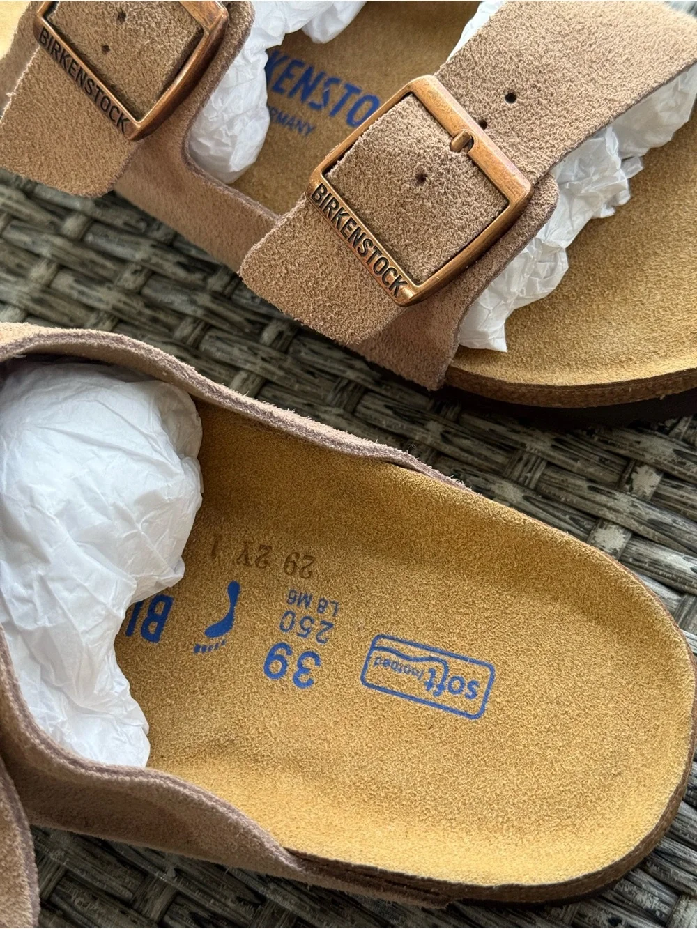 Birkenstock Arizona Suede Soft Footbed Sandals